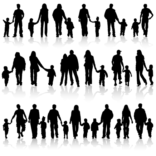 Family Silhouette Vector