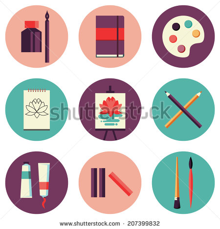 Flat Tools Vector Art Illustration