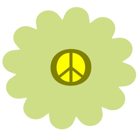 Flower Peace Sign Clip Art