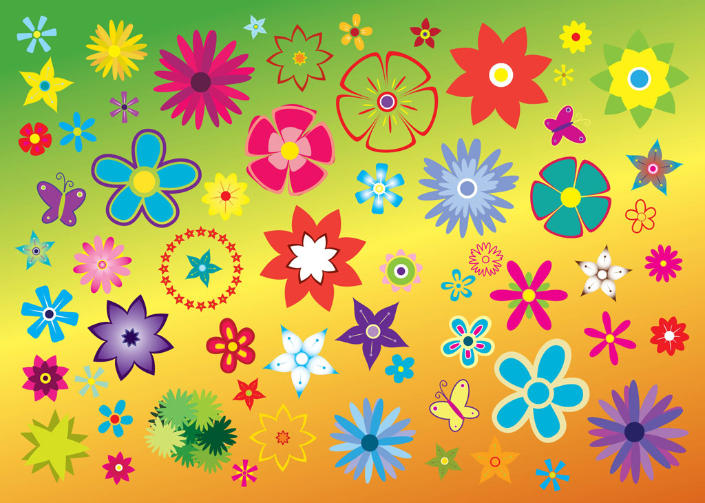 14 Free Clip Art Flower Vector Images