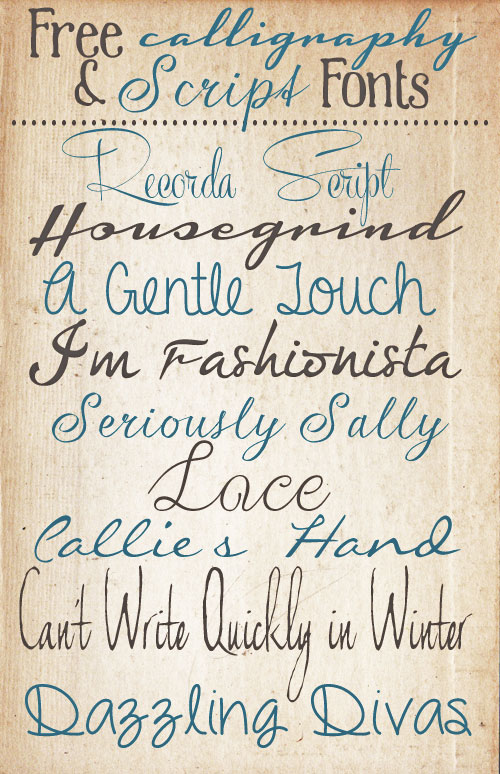 Free Calligraphy Fonts & Script Free Calligraphy Fonts & Script