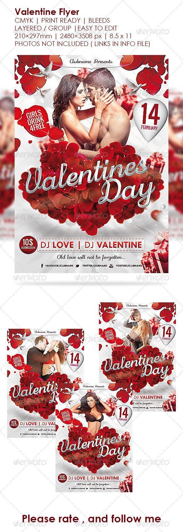 Free Printable Valentine Day Flyer