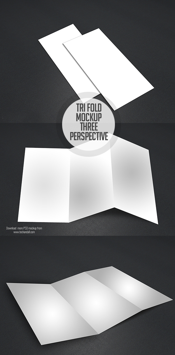 Free Tri-Fold Brochure Mockup PSD