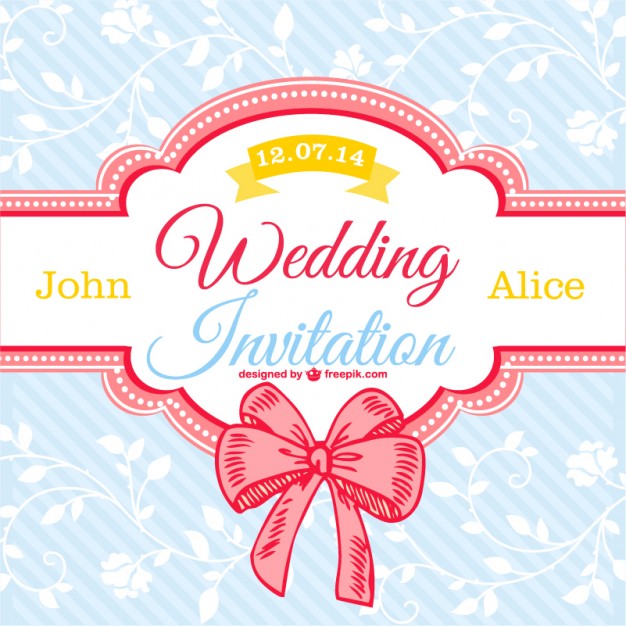 Free Vector Wedding Cards Design