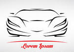 Front Concept Sports Car Outline Vector