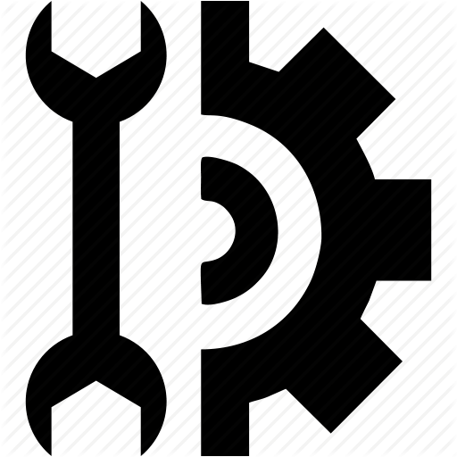 Gear and Wrench Icon Gear and Wrench Icon