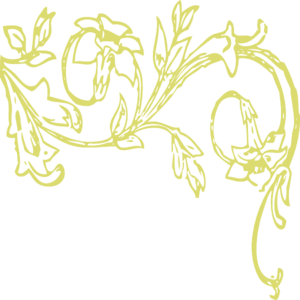 Gold Floral Swirl Clip Art