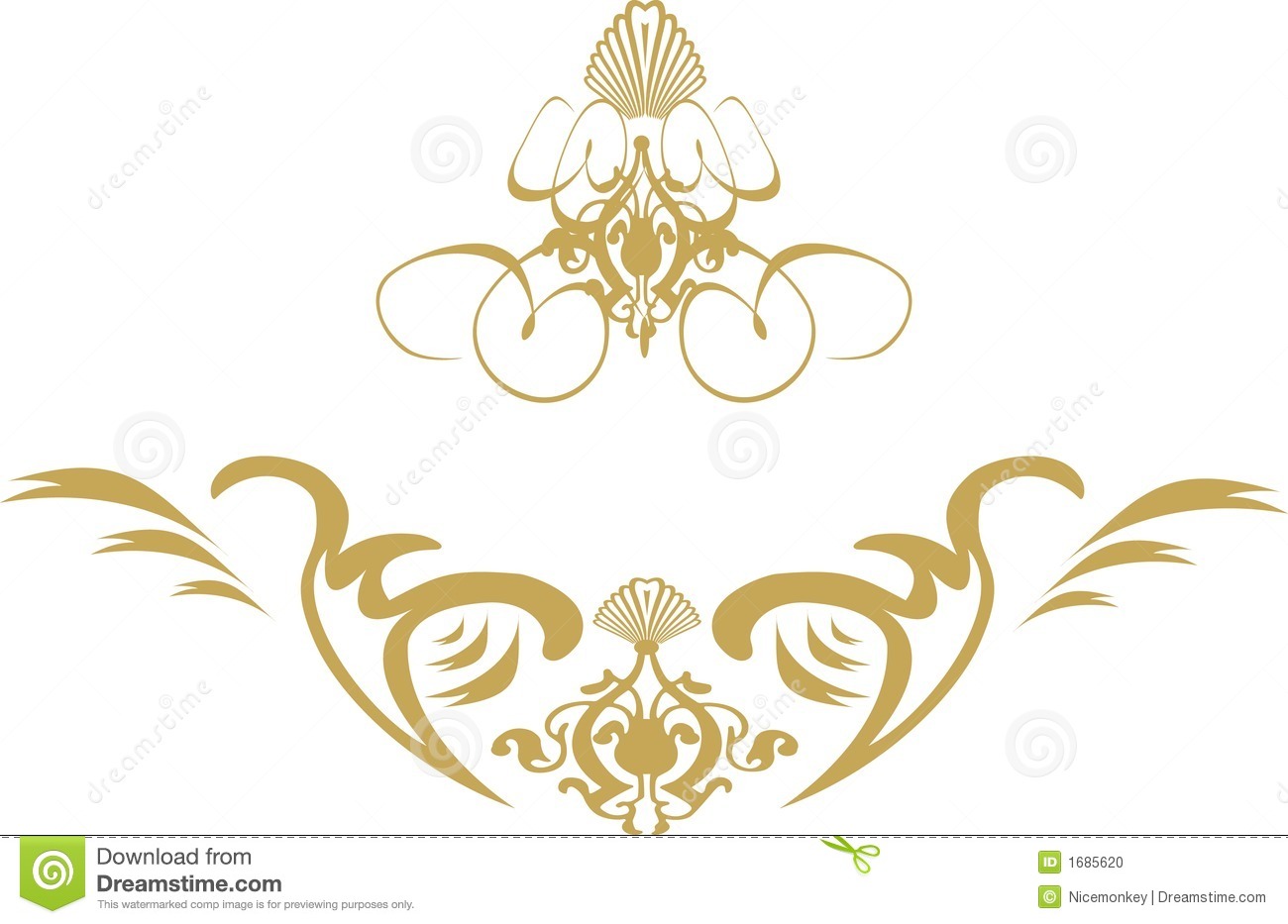 Gold Swirl Clip Art