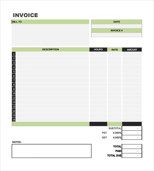 Graphic Design Invoice Template