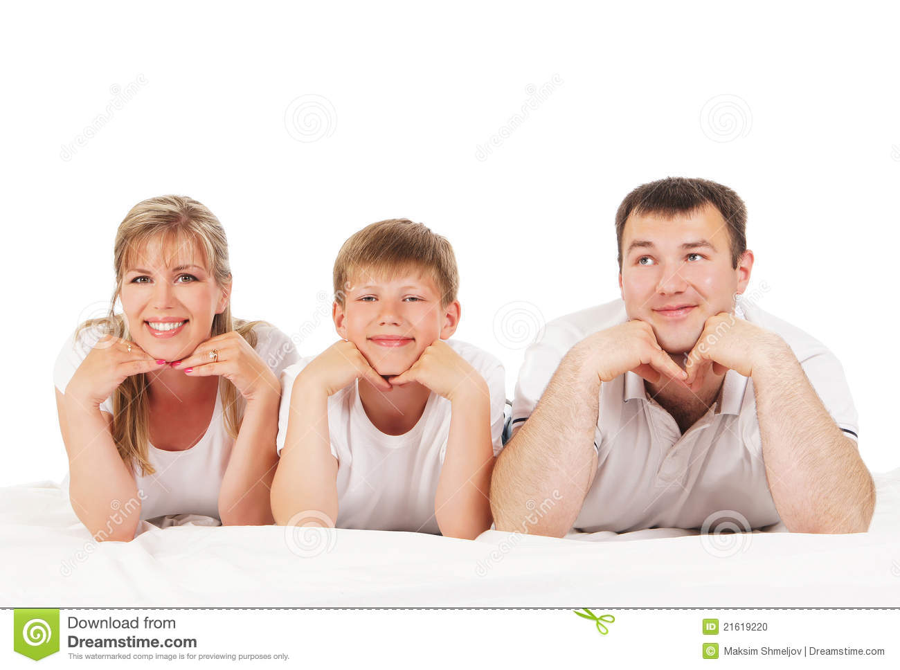 Happy White Family