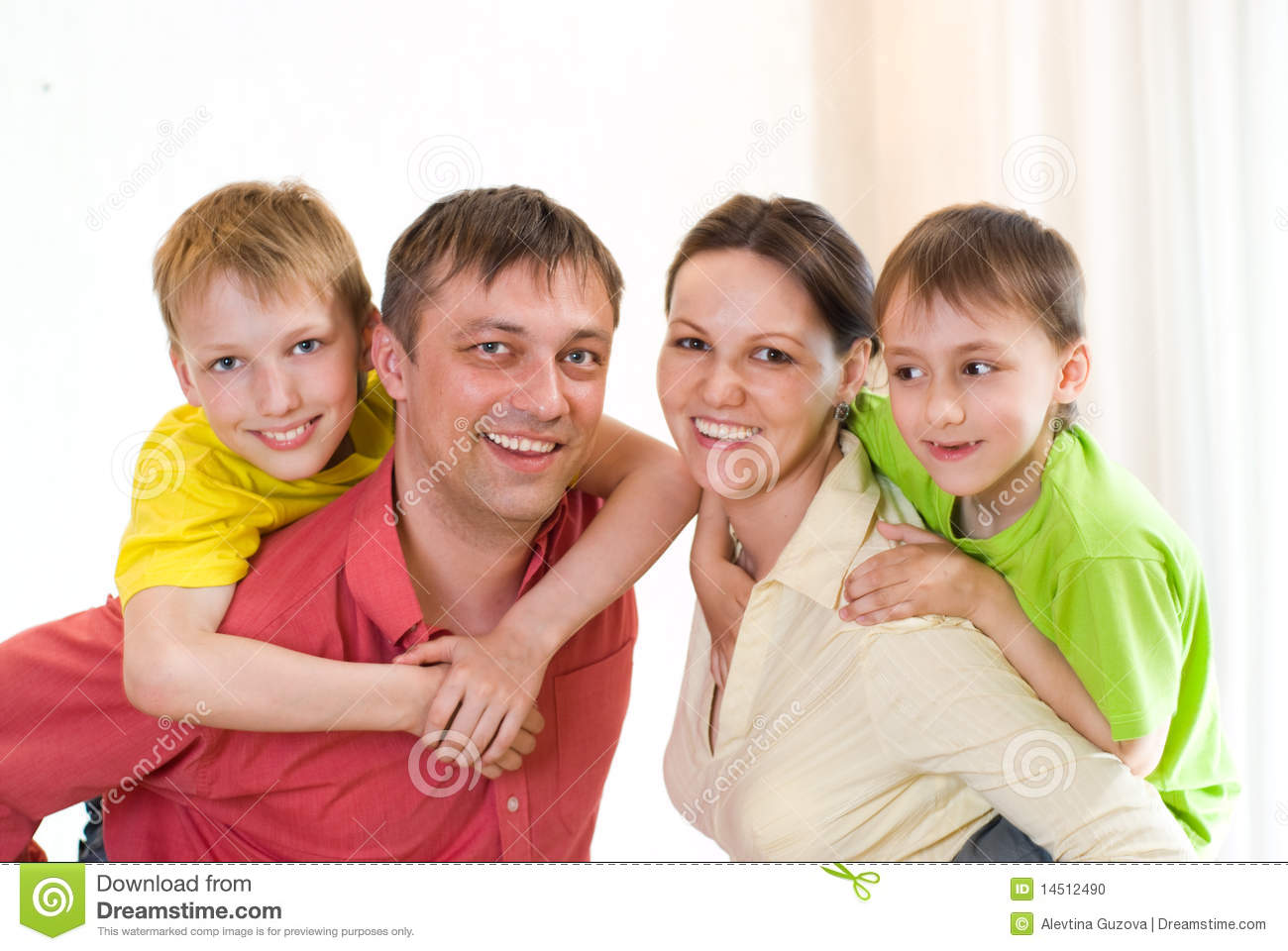 Happy White Family