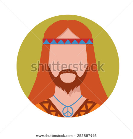 Hippie Vector Illustration Hippie Vector Illustration