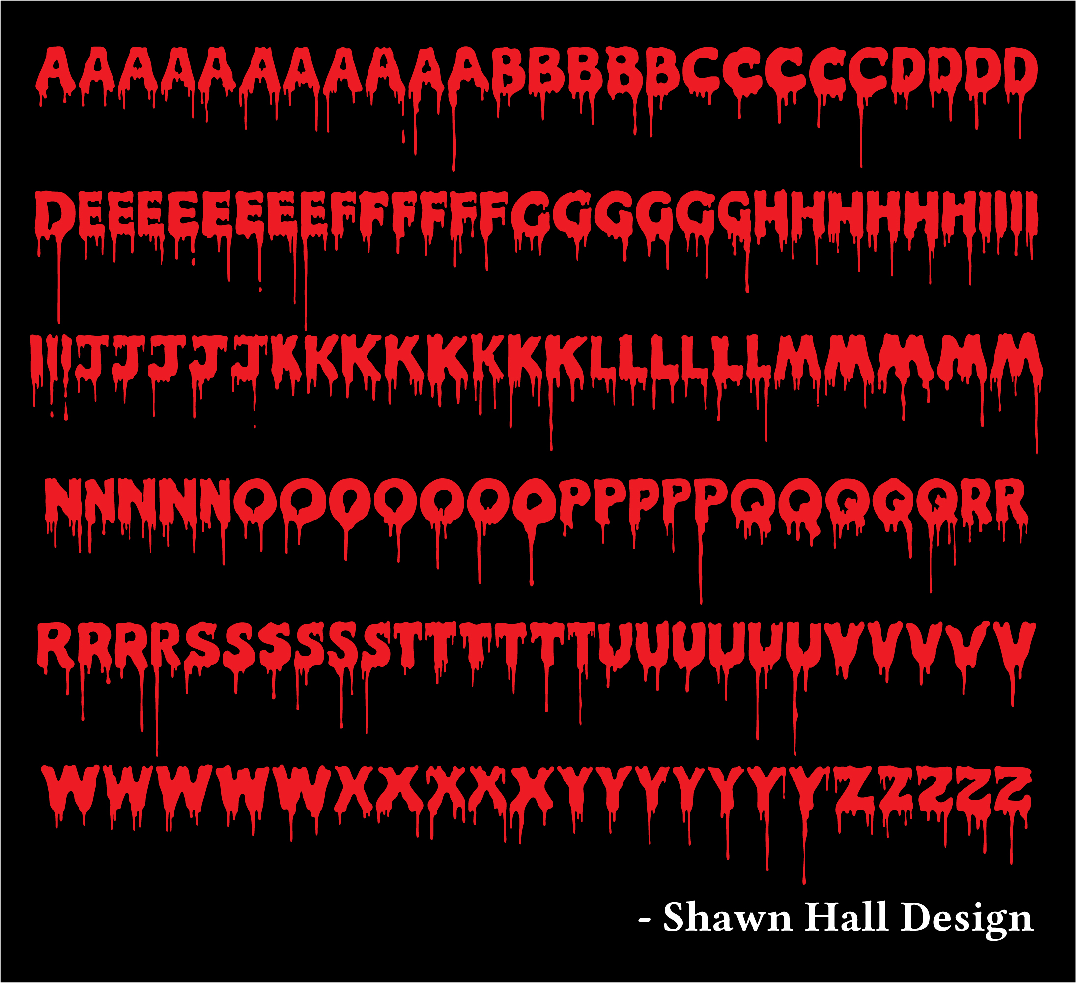 Horror Alphabet Fonts Scary