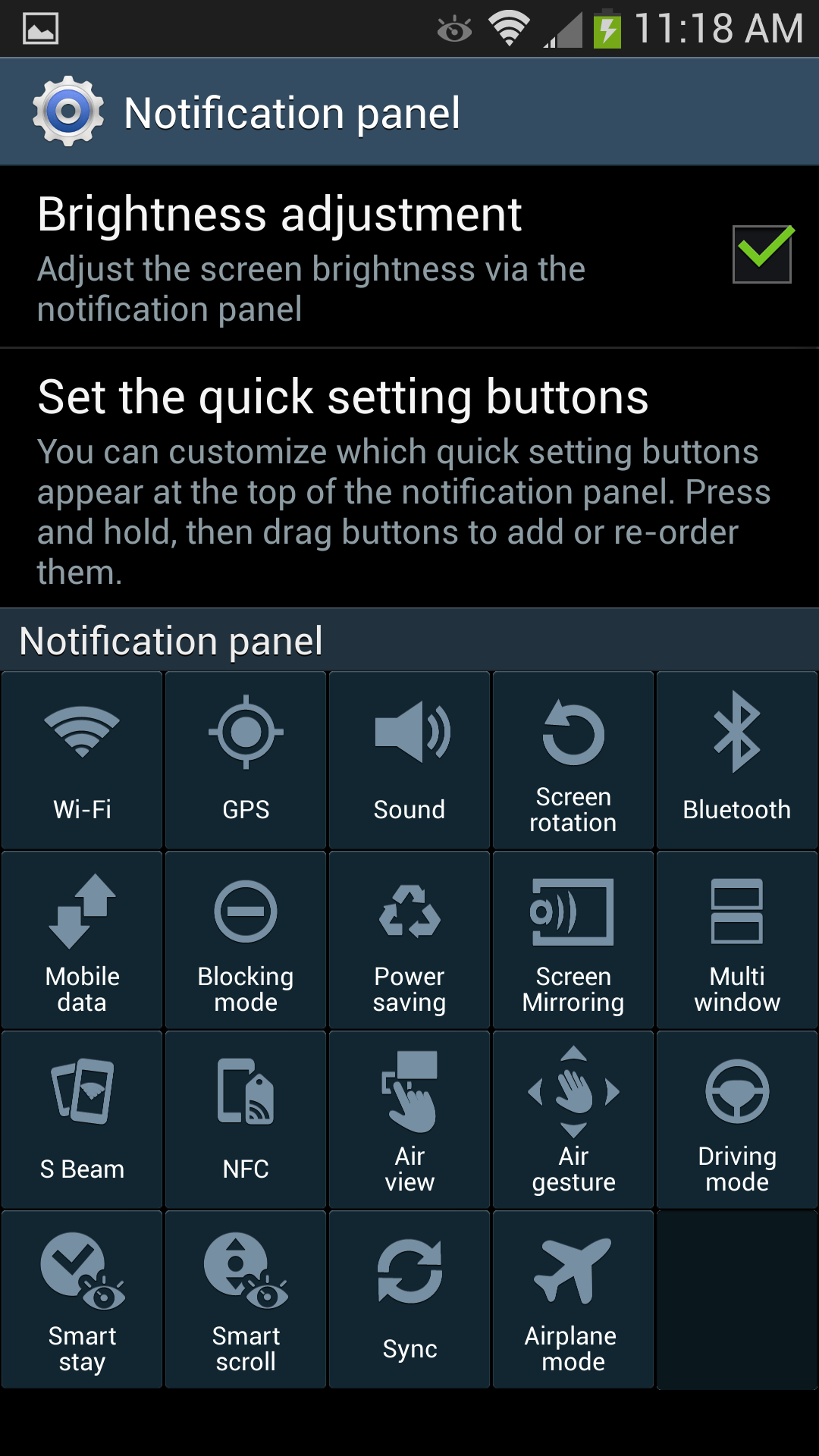 Icons On Top of Samsung Galaxy S4