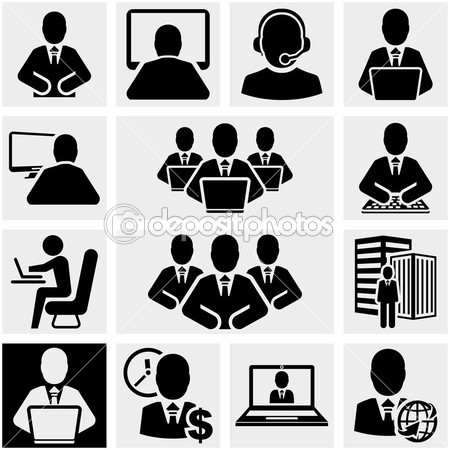 Icons Vector Business Men