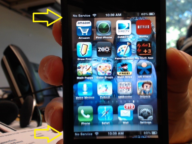iPhone 4S Icons at Top of Screen iPhone 4S Icons at Top of Screen