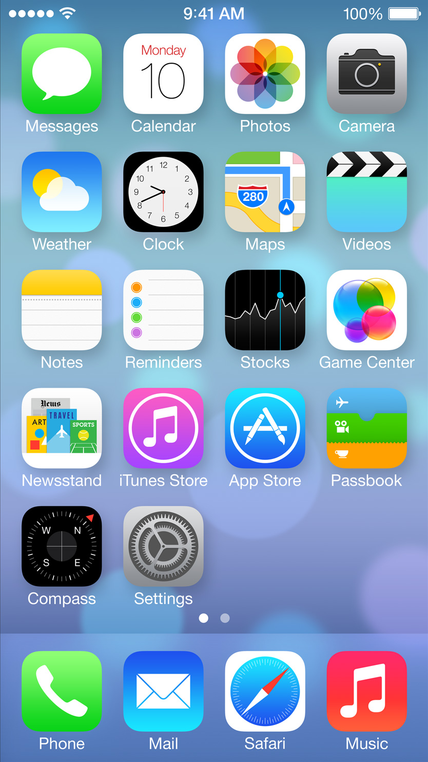 iPhone Home Screen iOS 7