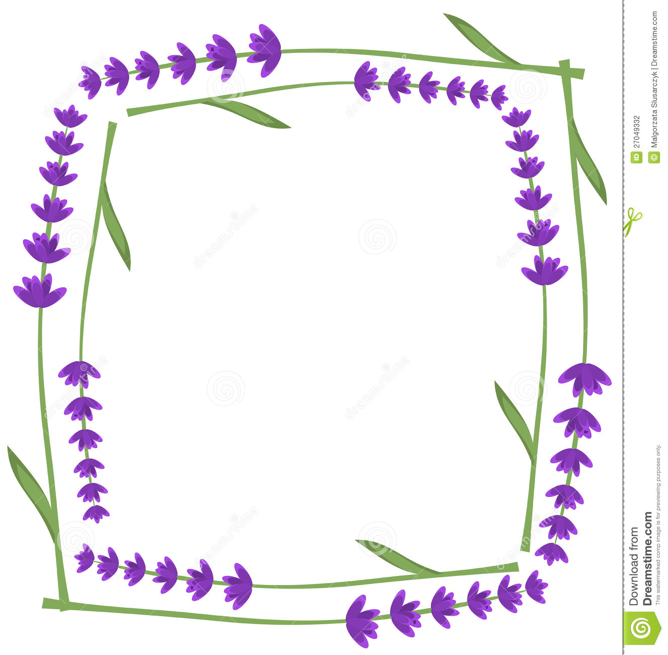Lavender Flower Border Clip Art