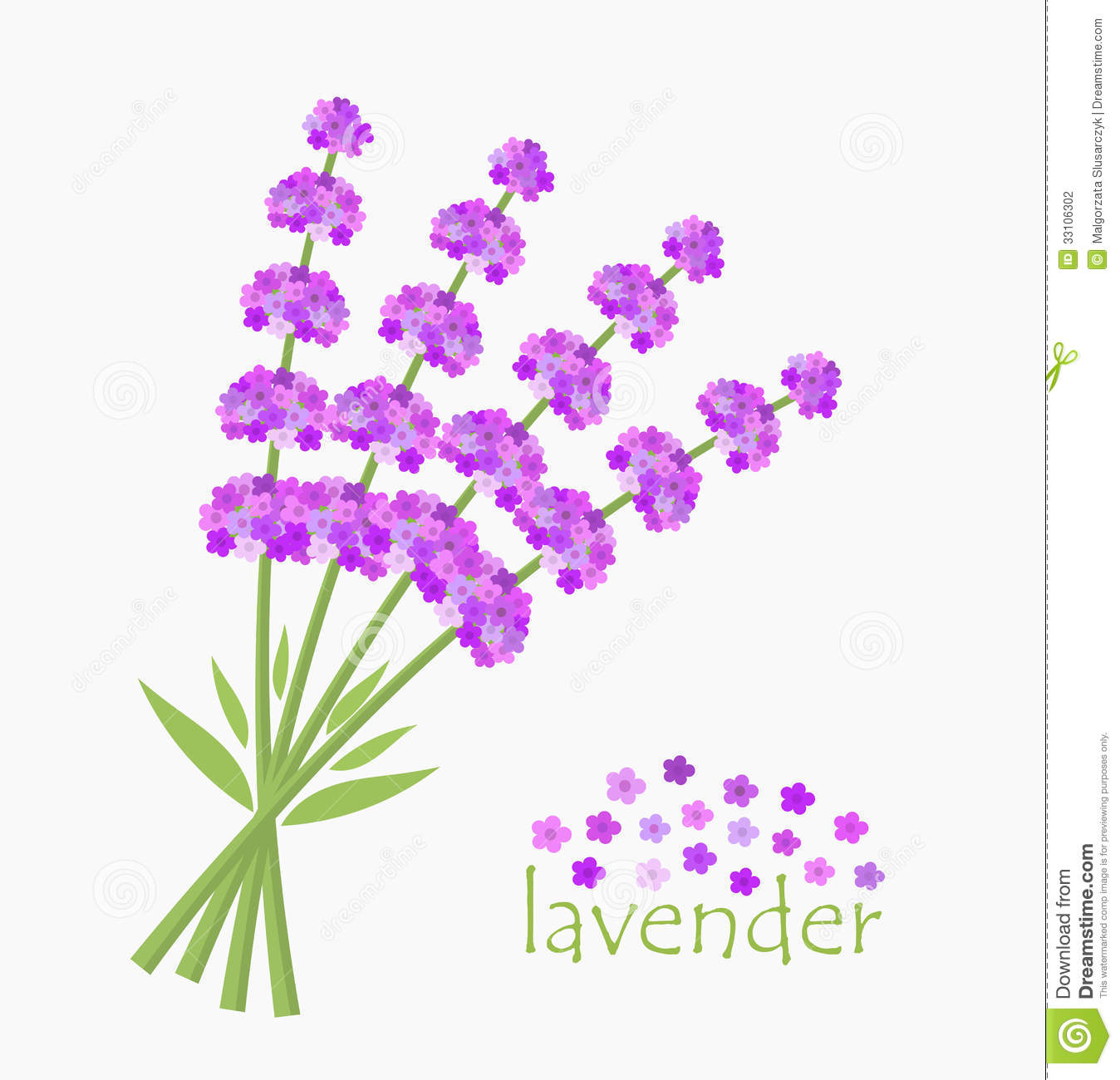 Lavender Flowers Bouquet Clip Art
