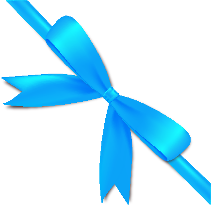 Light Blue Bow Ribbon
