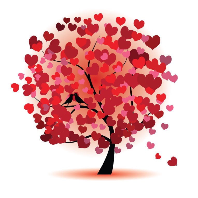 12 Photos of Free Vector Trees Love