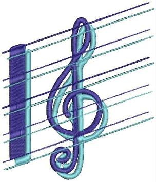 Music Machine Embroidery Design