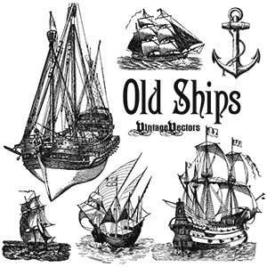 Old Sailing Ship Drawings