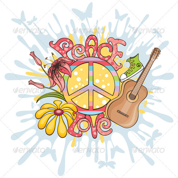 Peace and Love Clip Art