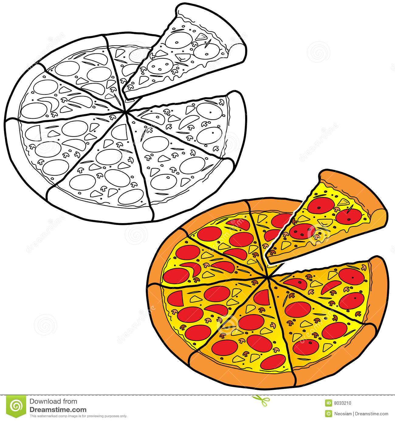 Pepperoni Pizza Vector