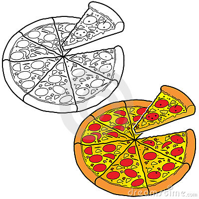 Pepperoni Pizza Vector