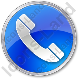 Phone Icon Blue Circle