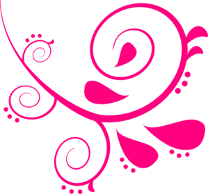 Pink Swirl Border Clip Art