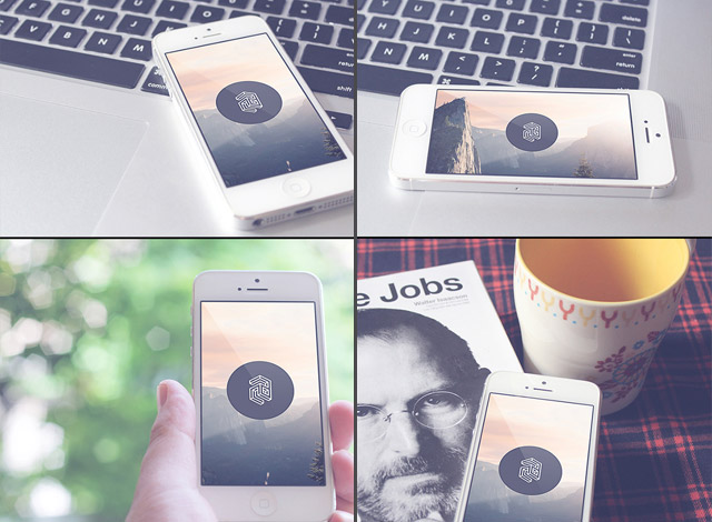 Portrait iPhone 5 Mockup PSD