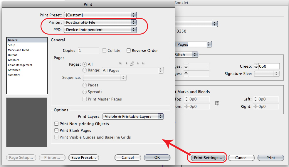 Print PDF File to InDesign