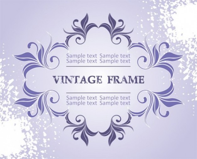 Purple Vintage Frame Vector