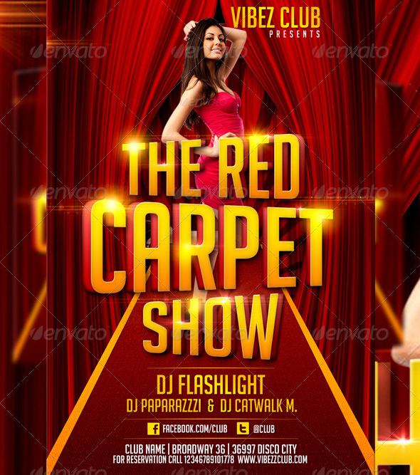 Red Carpet Flyer Template Free