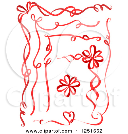 Red Ribbon Border Designs