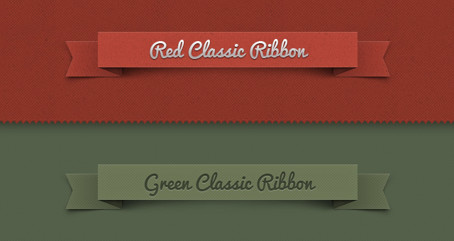 Retro PSD Ribbons