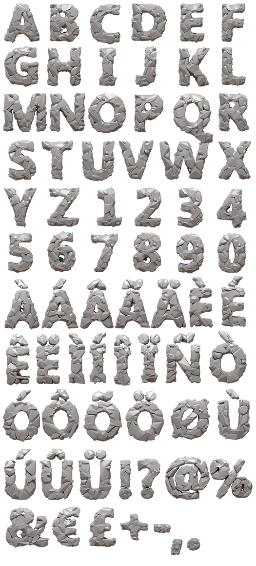 9 Rocky Font Alphabet Images