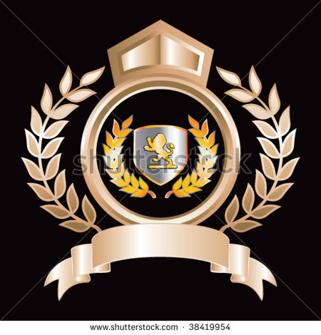 Royal Lion Shield Crest Vector