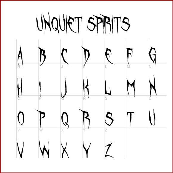 10 Cool Scary Fonts Images