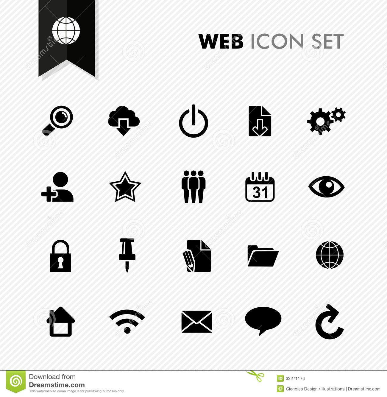 Set Internet Web Icons