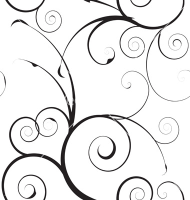 Simple Black and White Floral Pattern Simple Black and White Floral Pattern