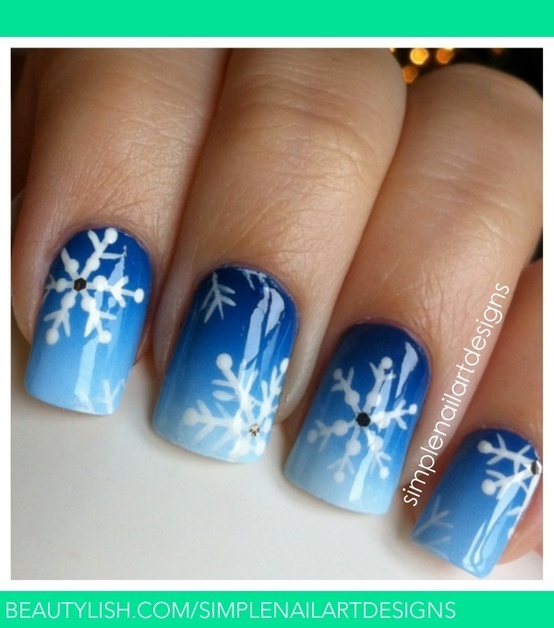 Snowflake Nail Art Design