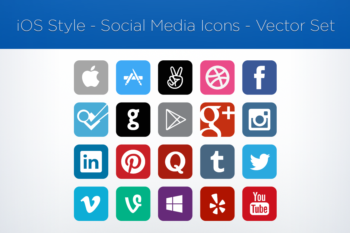 Social Media Icons Vector