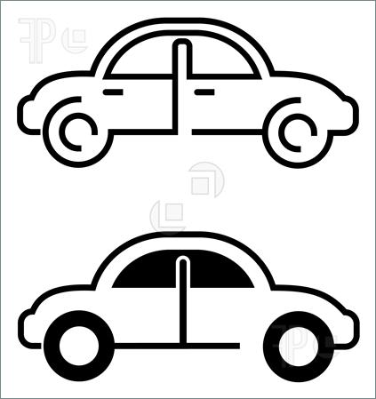 Sports Car Outline Logo