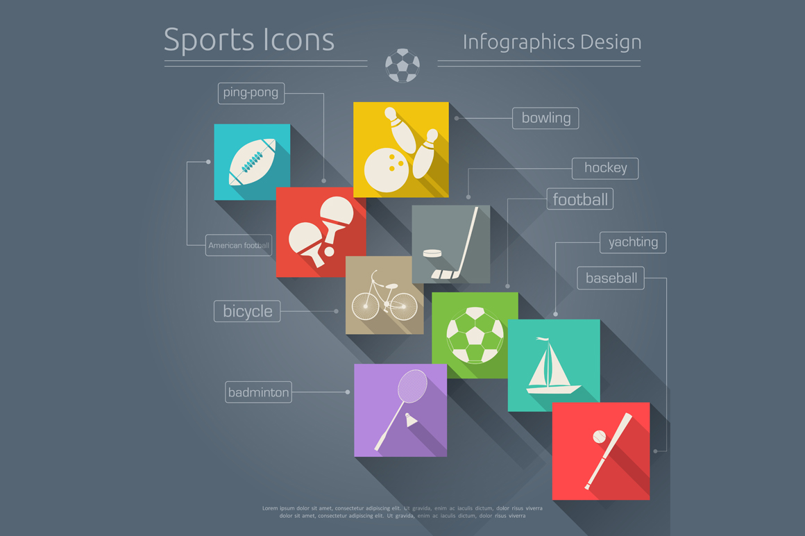 Sports Icons Flat