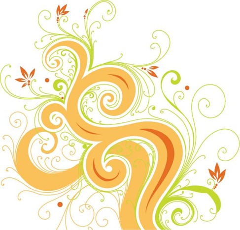 Swirl Flower Graphic Design
