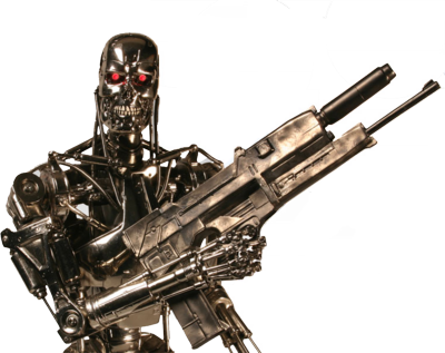 Terminator Robot with Gun