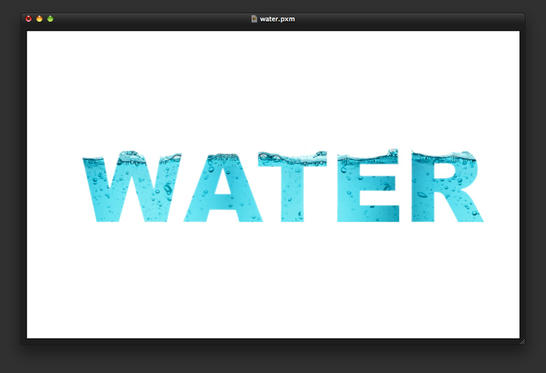 The Word Water in a Cool Font